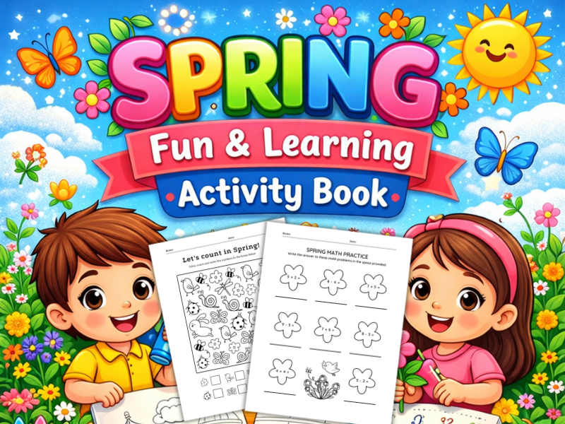 Spring Fun & Learning Activity Book
