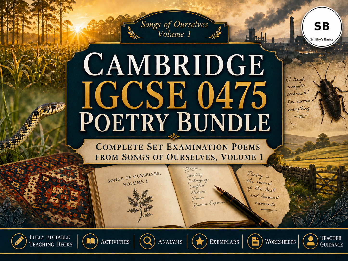 0475 syllabus - Poems from Songs of Ourselves, Volume 1 - Full teaching and Learning Packs for the selected poems - from Smithy's Basics