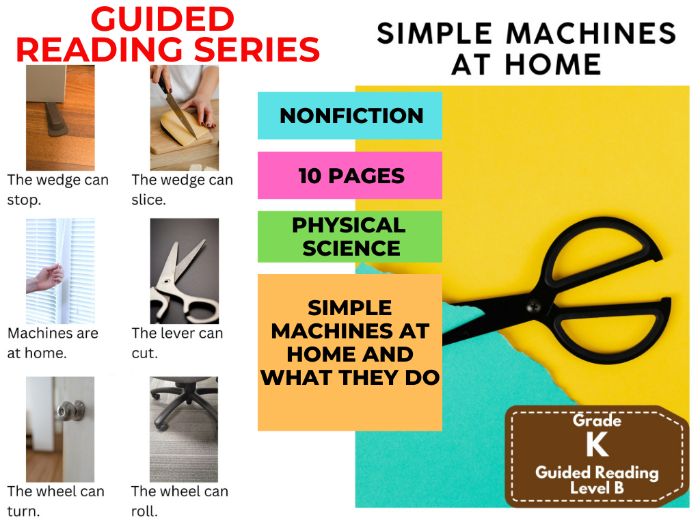 Guided Reading Level B: Simple Machines at Home