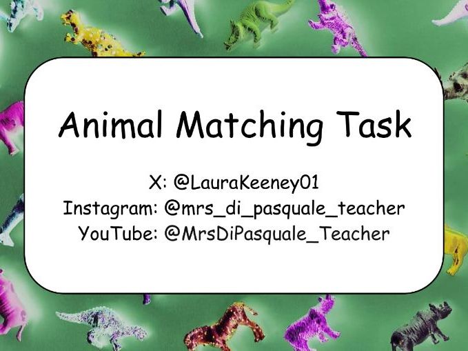 Animal Word and Picture Matching Task