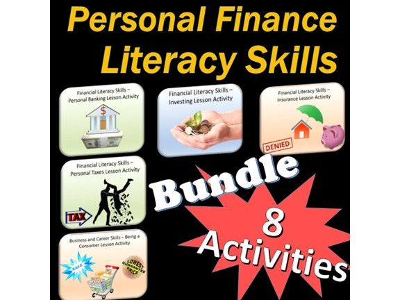 Personal Financial Literacy Skills Activity Bundle - EDITABLE + Bonus Files