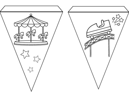 Colour Your Own Carnival Themed Bunting