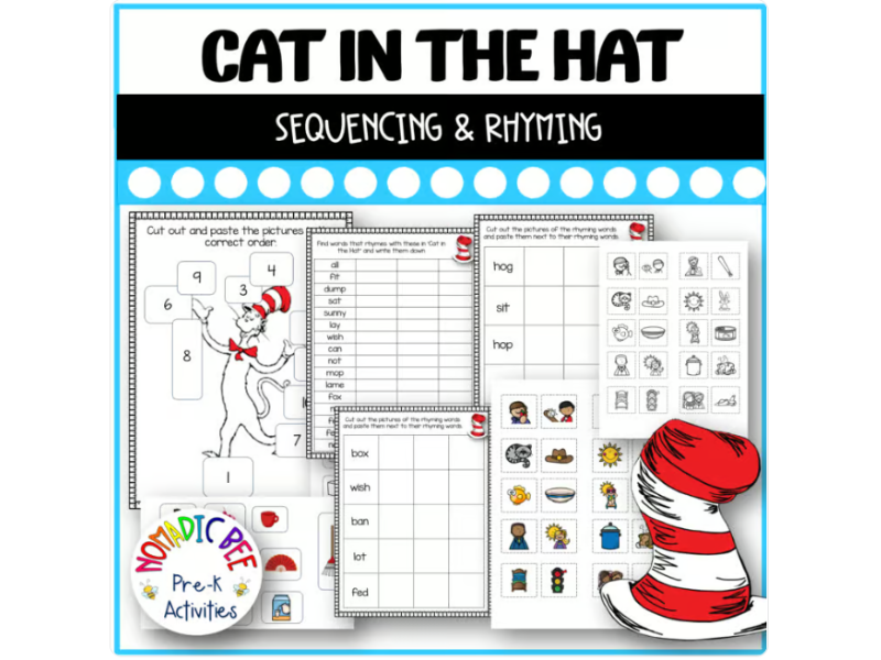 Cat in the Hat Activities - Sequencing & Rhyming