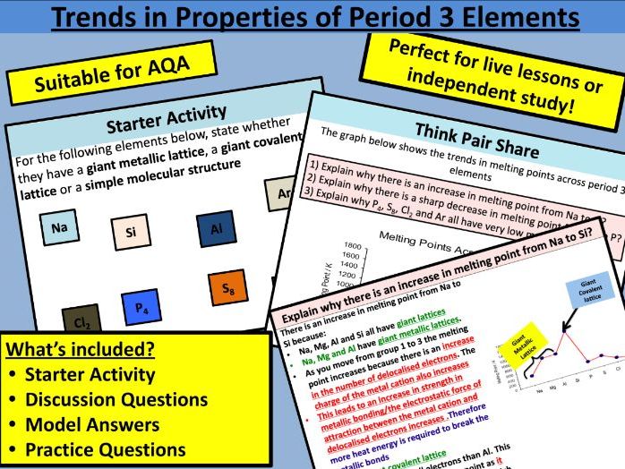 Trends in Properties of Period 3 Elements