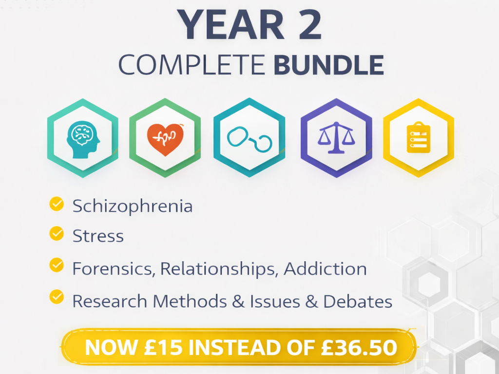 A2 AQA Psychology Bundle Worth £36.50 Now £15