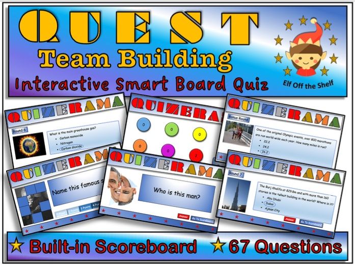 Back to School First Day, First Week, End of Year Team Building Quiz Interactive & Animated KS3