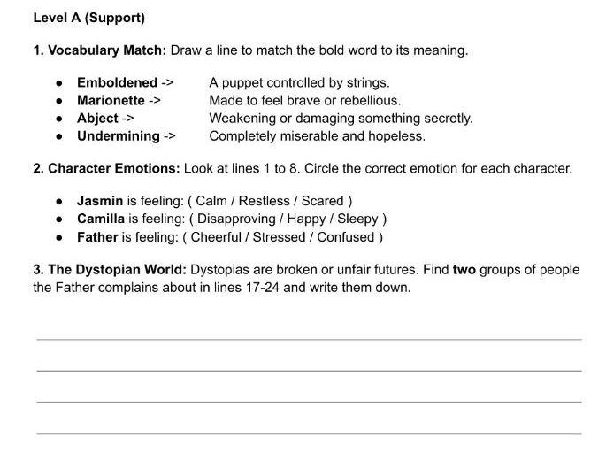 Cambridge Checkpoint Reading Comprehension