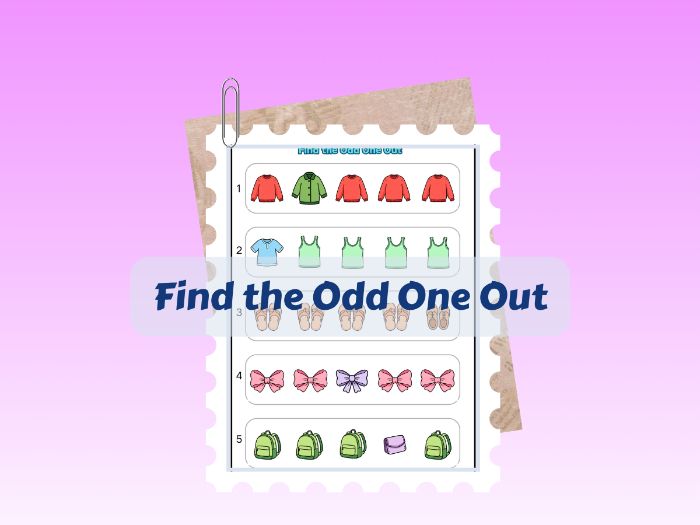 Clothing Find the Odd One Out Worksheets | EYFS