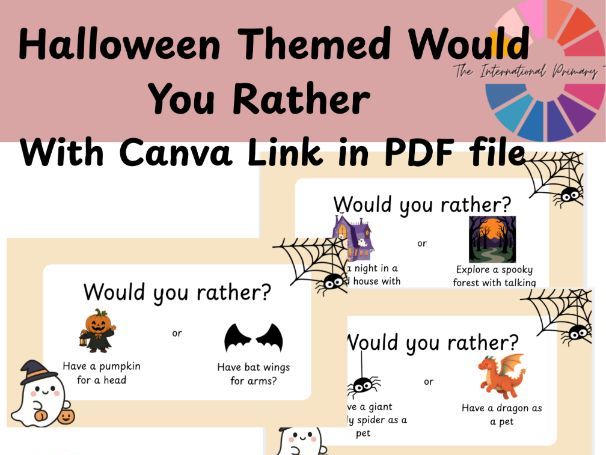 Halloween Would You Rather Questions | 10 Fun Classroom Discussion Slides for KS1 & KS2