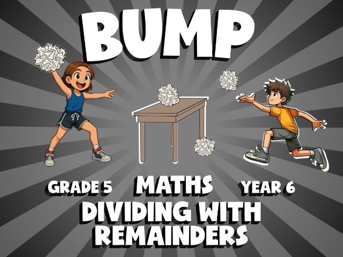 Dividing with Remainders BUMP Maths Game | No-Prep Year 6 Review Activity