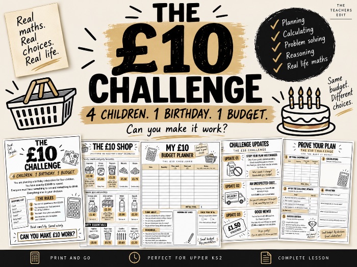 The £10 Challenge | Year 6 Real Life Maths, Money, Budgeting & Problem Solving