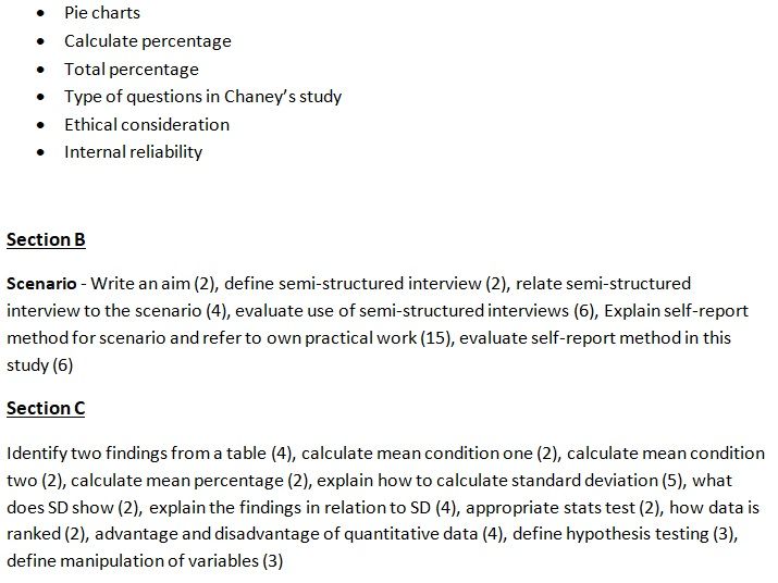 OCR Psychology Specification 2015+ Exam Paper Analysis Teaching Resources