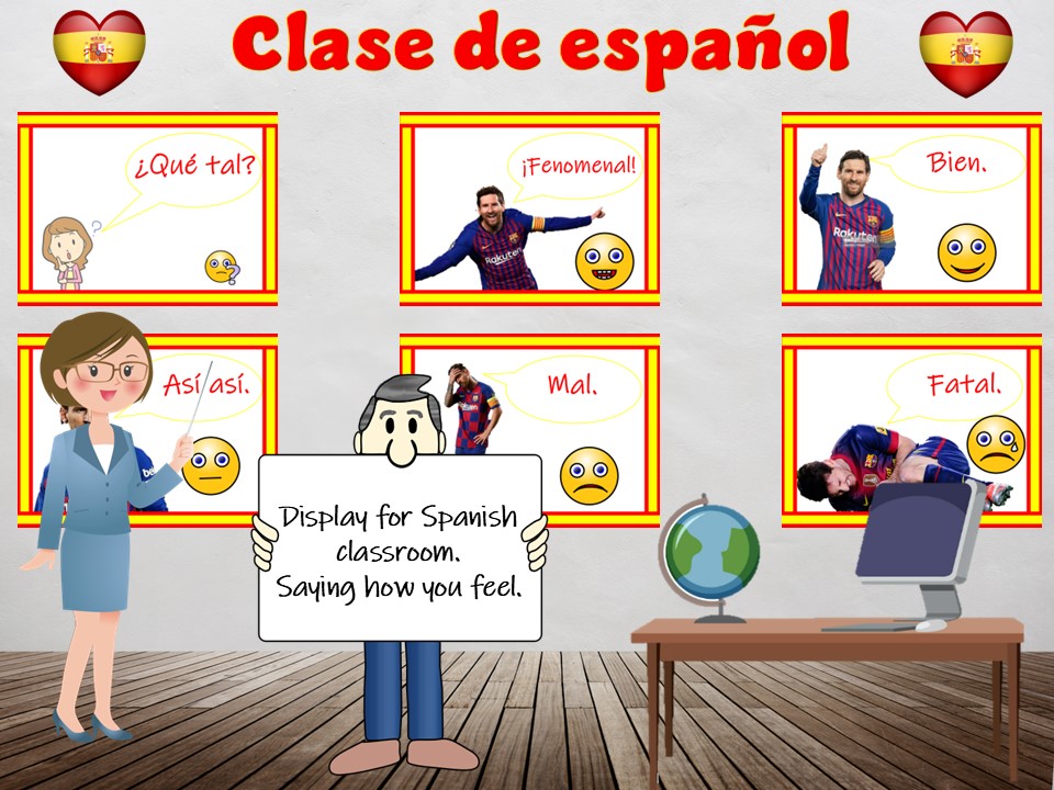 Spanish classroom display | Qué tal | How are you