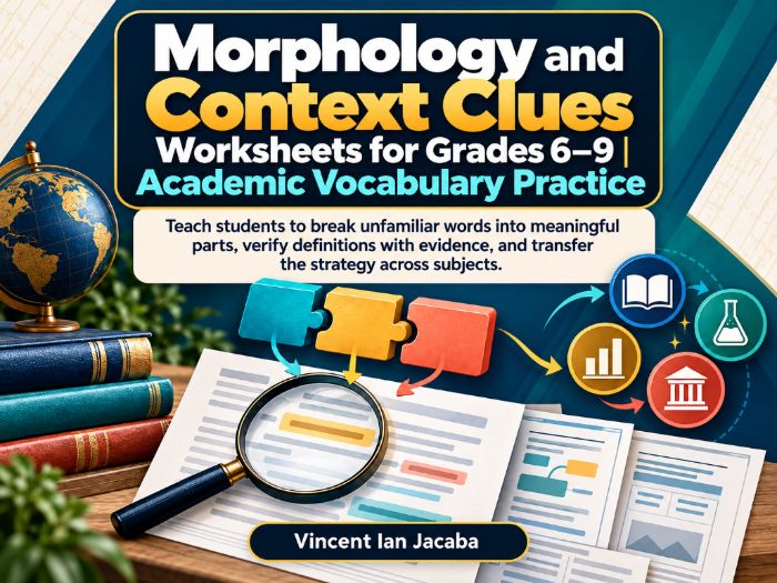 Morphology and Context Clues Worksheets | Grades 6–9 Academic Vocabulary
