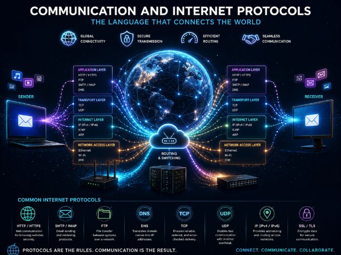 Communicaiton & Internet Protocol | CS PPT +Worksheets +Activity + Mcq Quiz + Answers_Marking Scheme