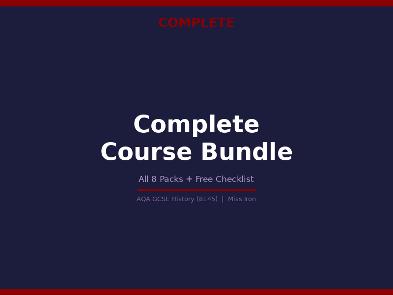 AQA GCSE History 8145 Complete Revision Bundle | All 8 Topics