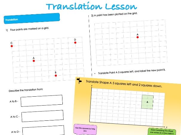 Year 5 Position and Direction - Translation Lesson