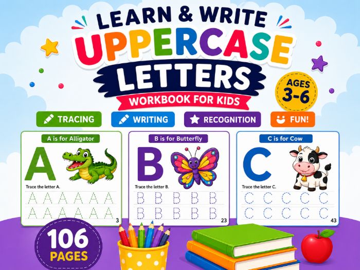 Learn Write & Tracing Uppercase Letters.