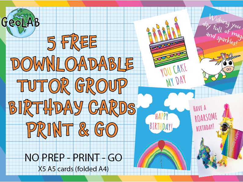 FREE Birthday Cards for the Classroom (KS1-KS3)