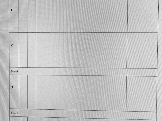 School Diary Planner Four lesson day