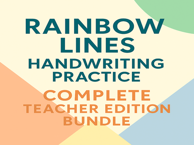 Rainbow Lines Handwriting Practice – Complete Teacher Edition Bundle (Color Sets 1–7)
