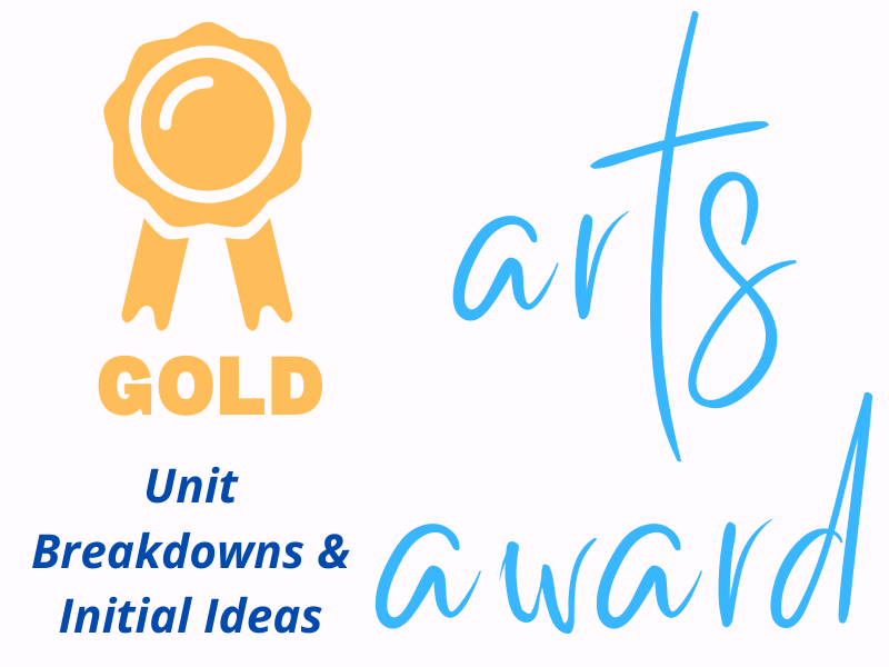 Gold Arts Award Unit Break Down and Initial Ideas -Candidate handouts (user-friendly and accessible