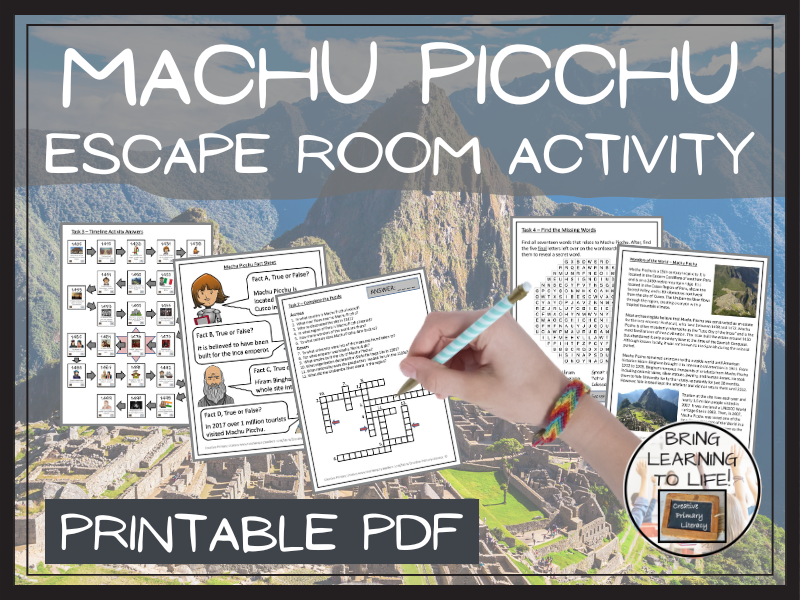 Machu Picchu Escape Room Activity