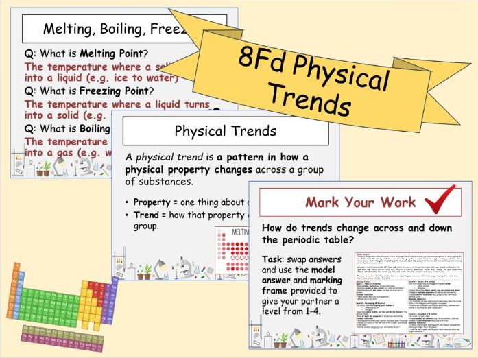 8Fd Physical Trends - Lesson 4 of 8F The Periodic Table