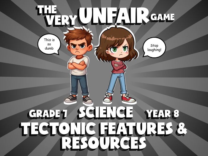 Tectonic Features & Resources VERY UNFAIR GAME | No-Prep Year 8 Science Review Activity