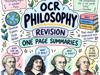 Philosophy OCR: One Page Revision Summaries - Every topic