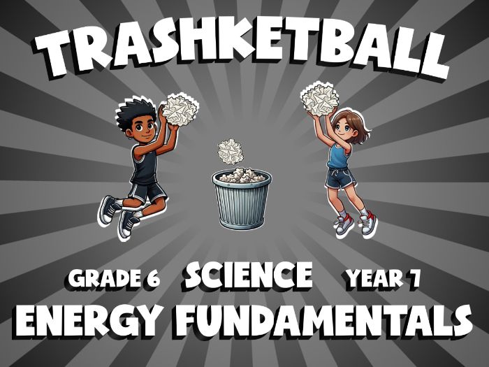 Energy Fundamentals TRASHKETBALL Science Game | No-Prep Year 7 Review Activity