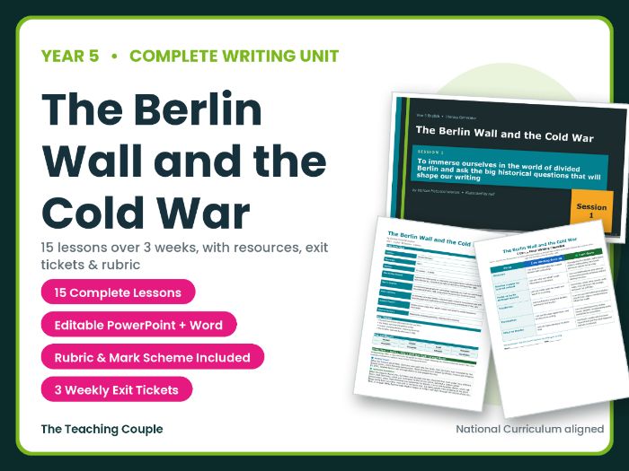 The Berlin Wall and the Cold War | Year 5 English Unit | 15 Complete Lessons + Resources