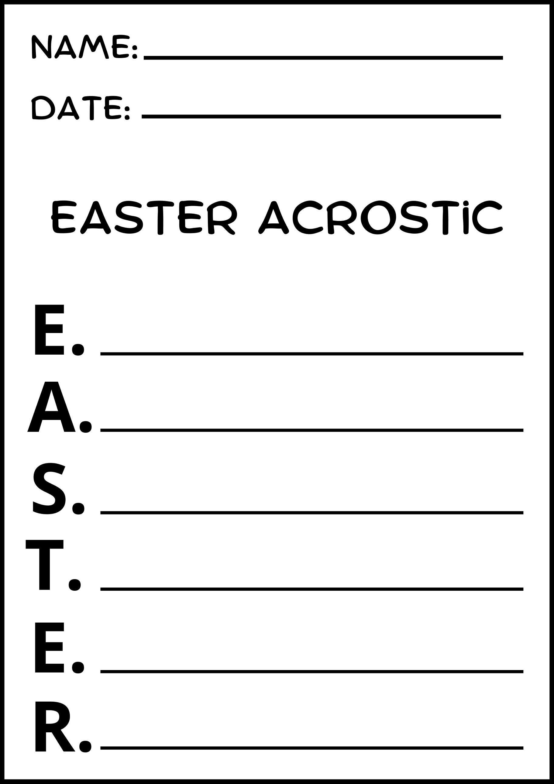 Spring & Easter Poetry Activity | Acrostic & Haiku Writing Sheets ...