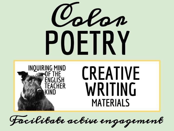 Color Poetry Activity with Outline and Template for Creative Writing