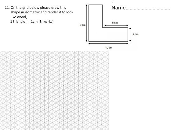Design and Technology KS3 end of term assessment.