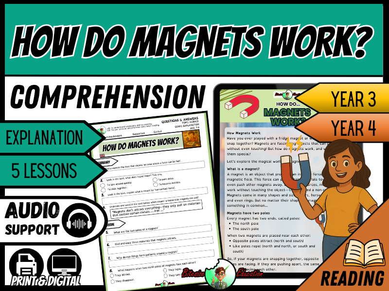 How Do Magnets Work? | Reading Comprehension | Year 3/4
