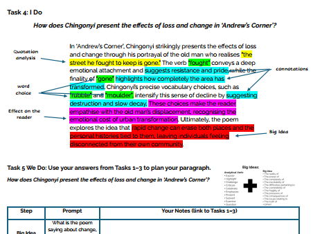Kayo Chingonyi Poetry: Andrew's Corner Analysis Pack
