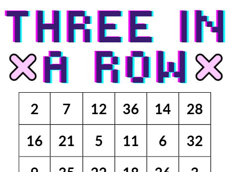 Three in a row - 6x6