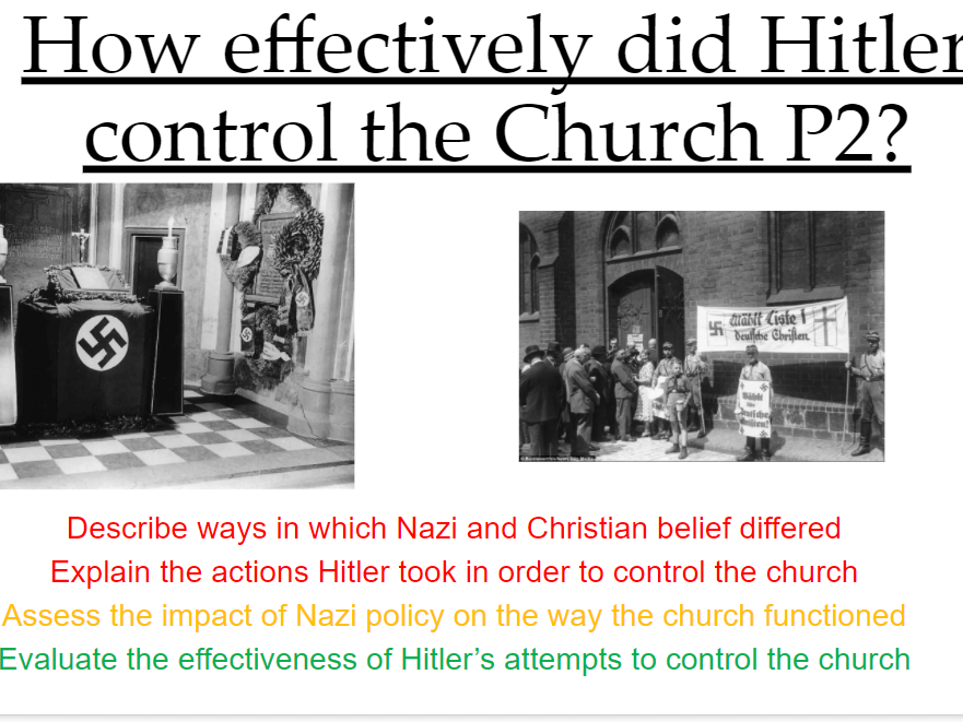 REMOTE Nazi control over the Church