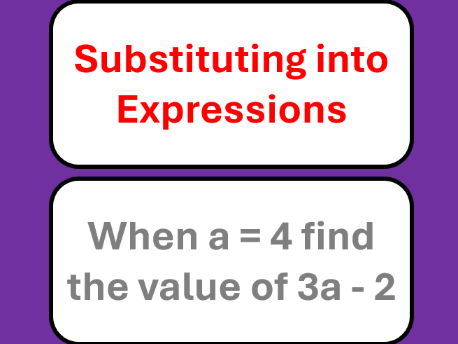 Substituting into Expressions