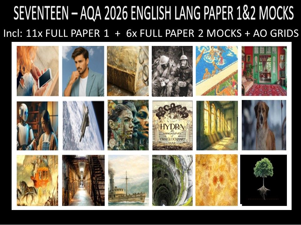 SEVENTEEN - AQA PAPER 1 & 2 | 2026 FULL MOCKS | AO GRIDS