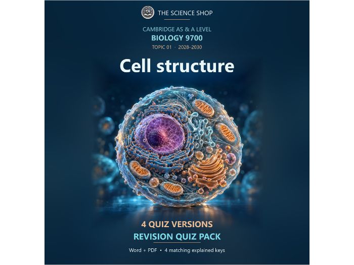Cell structure | Cambridge AS Biology 9700 | 4 Revision Quizzes