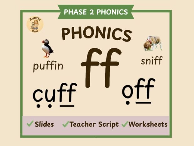 'ff' Digraph Sound Phonics - Phase 2 Complete  Lesson (EYFS)