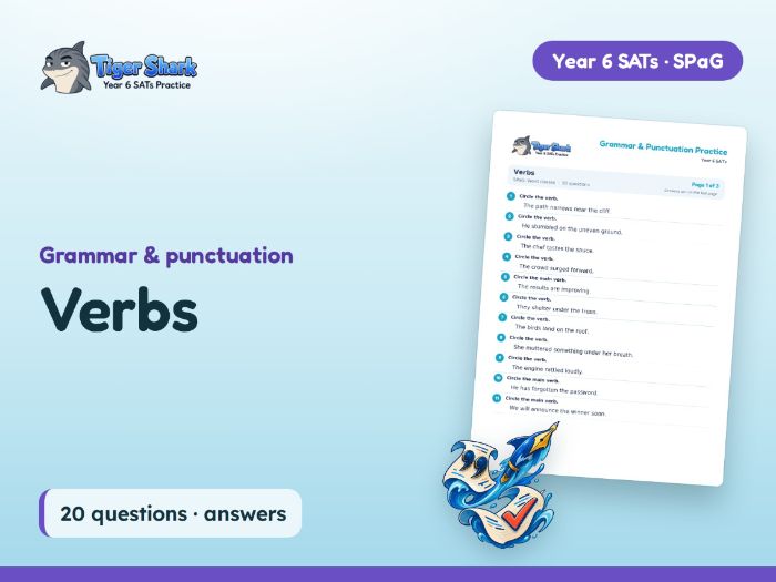 Verbs Worksheet: Year 6 SATs SPaG Practice