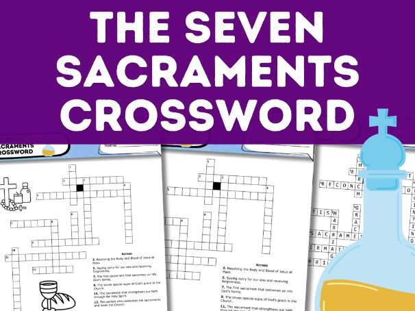 Seven Sacraments Crossword – Catholic RE Activity (Ages 7–11)