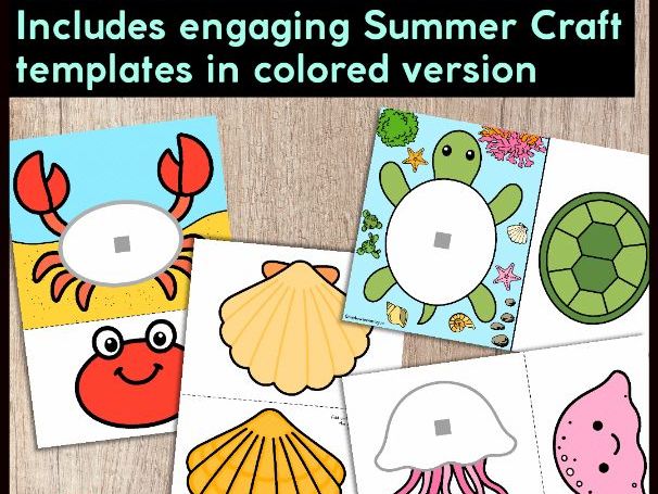 Summer Crafts | Ocean Animal Craft | Crab Craft | Turtle Craft | Jellyfish Craft