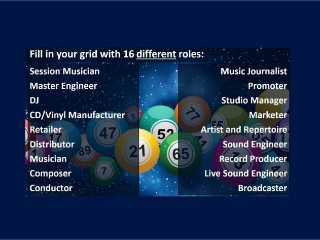 BTEC Music Job Role Bingo