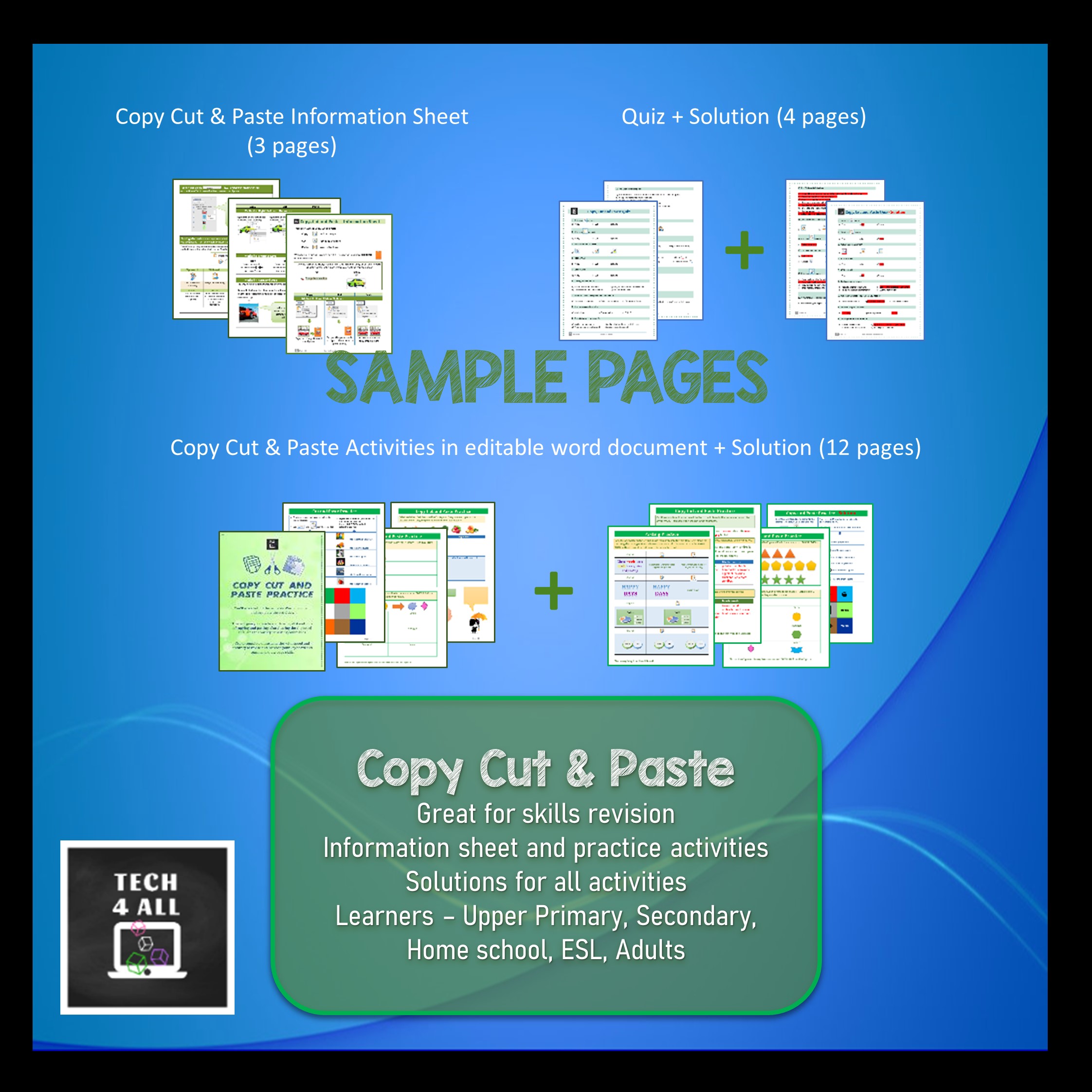 Copy Cut & Paste in Microsoft Word Teaching Resources