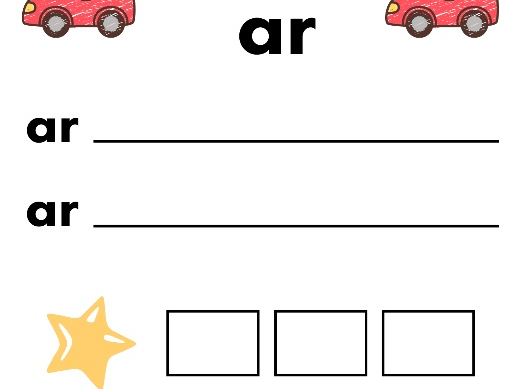 ar’ Phonics Worksheet – Phase 3