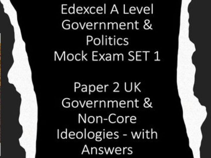 2026 predicted UNIQUE Edexcel Paper 2 UK Government & Non-Core Ideologies with answer SET 1